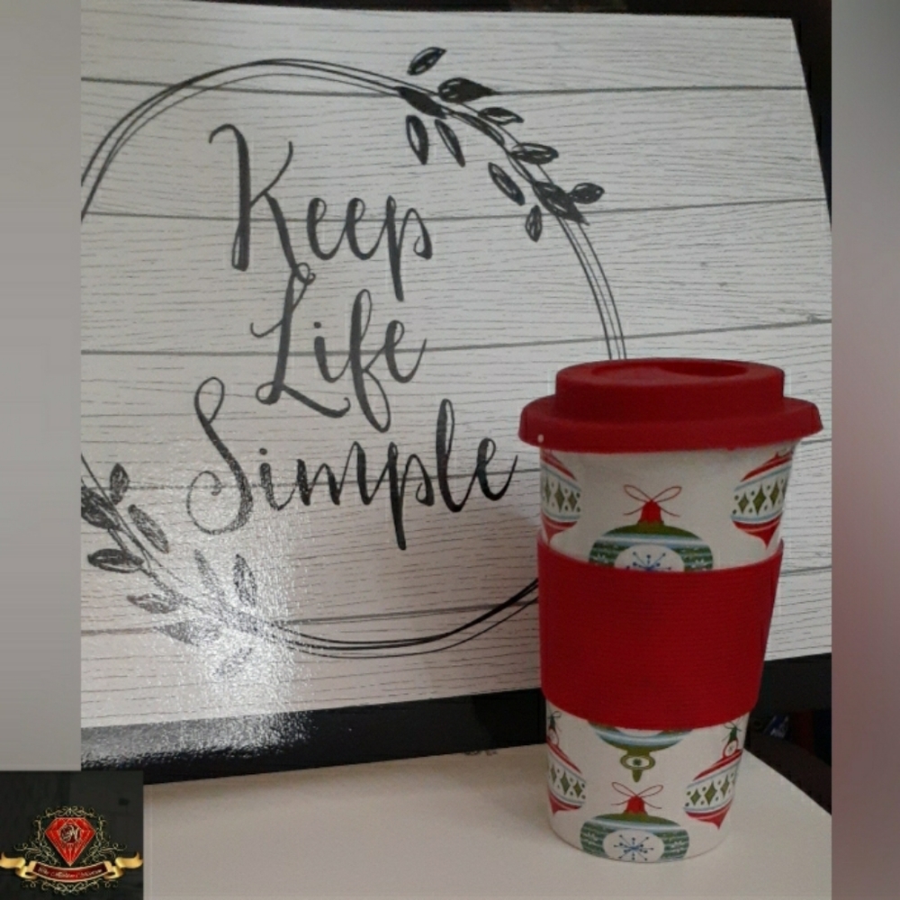 2) CALIFORNIA PANTRY Christmas Travel Coffee Cups